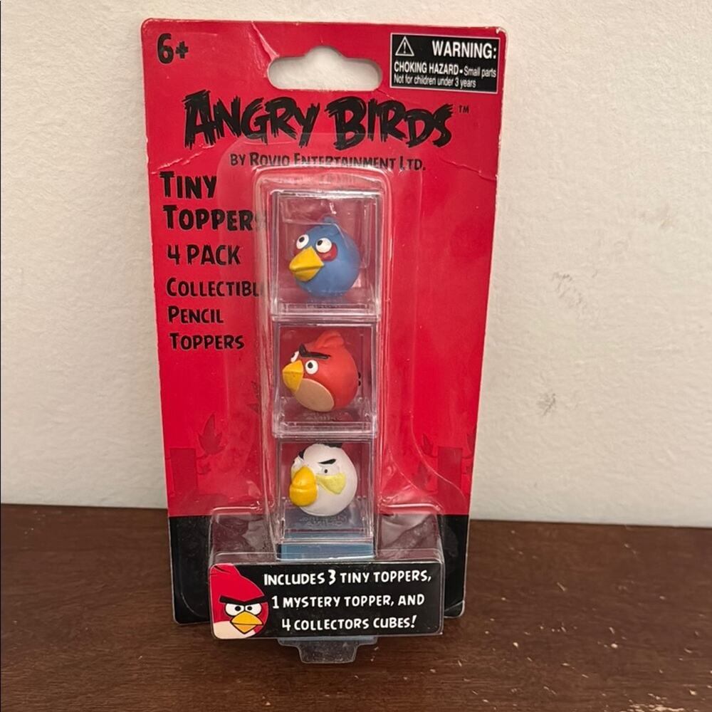 Angry Birds Tiny Topper 4 Pack Collectible Pencil Toppers NIB